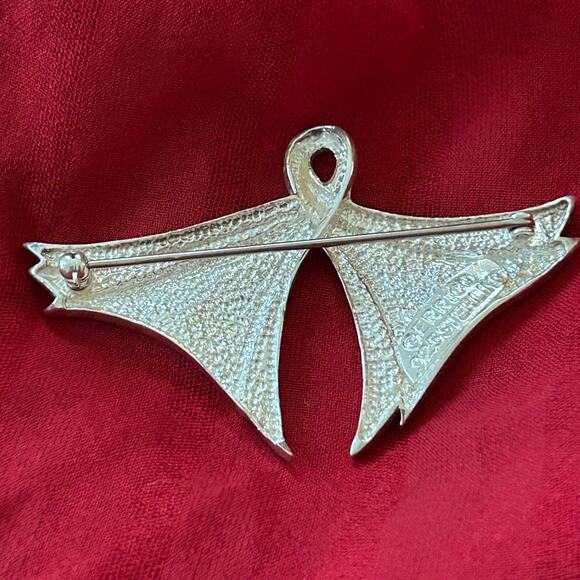 Vintage Gerrico Sterling Silver Modernist Fan Brooch Pendant - Picture 5 of 8